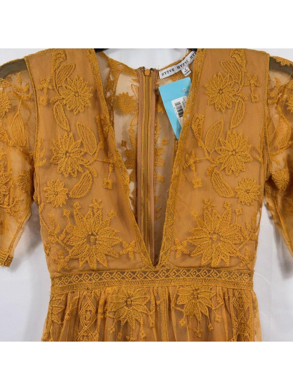 HYFVE Mustard Lace Romper Size Small NWT - Picture 3 of 9